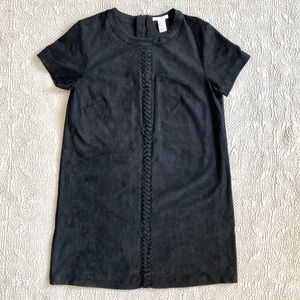 H&M Black Suede Shift Dress